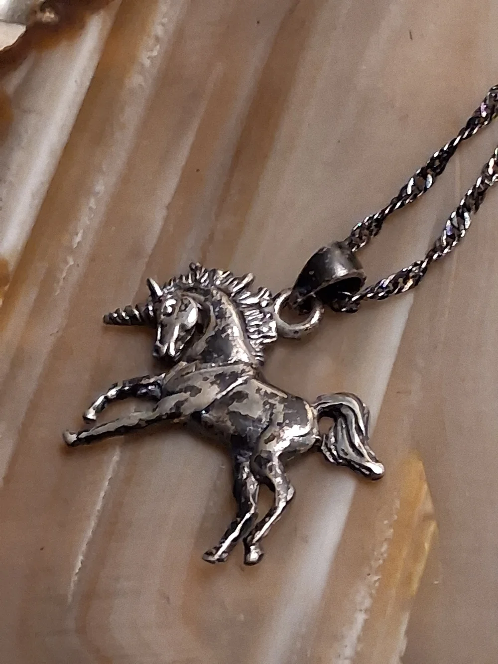 Silver Unicorn Pendant Necklace - Women's Jewelry